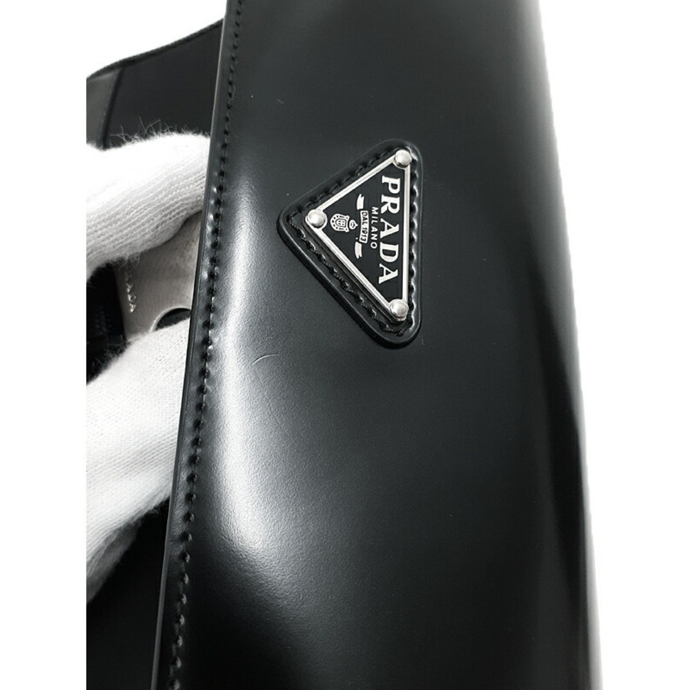 Prada ReNylon Leather Messenger Crossbody Bag Black - Picture 7 of 9